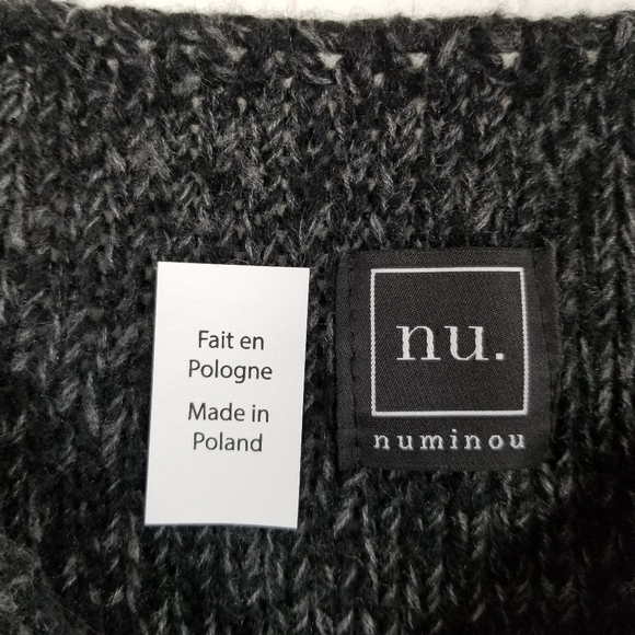 NU Numinou Women's Sweater Dress Bat Wing Scoop Neck Oversized Pocket Marled OS - Picture 6 of 8